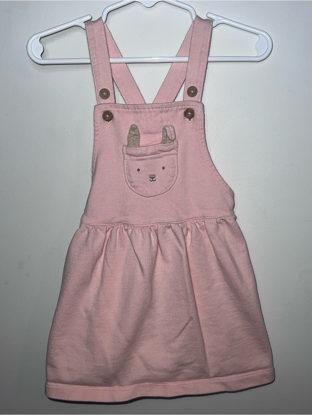 Pink Bunny Pocket Toddler Romper